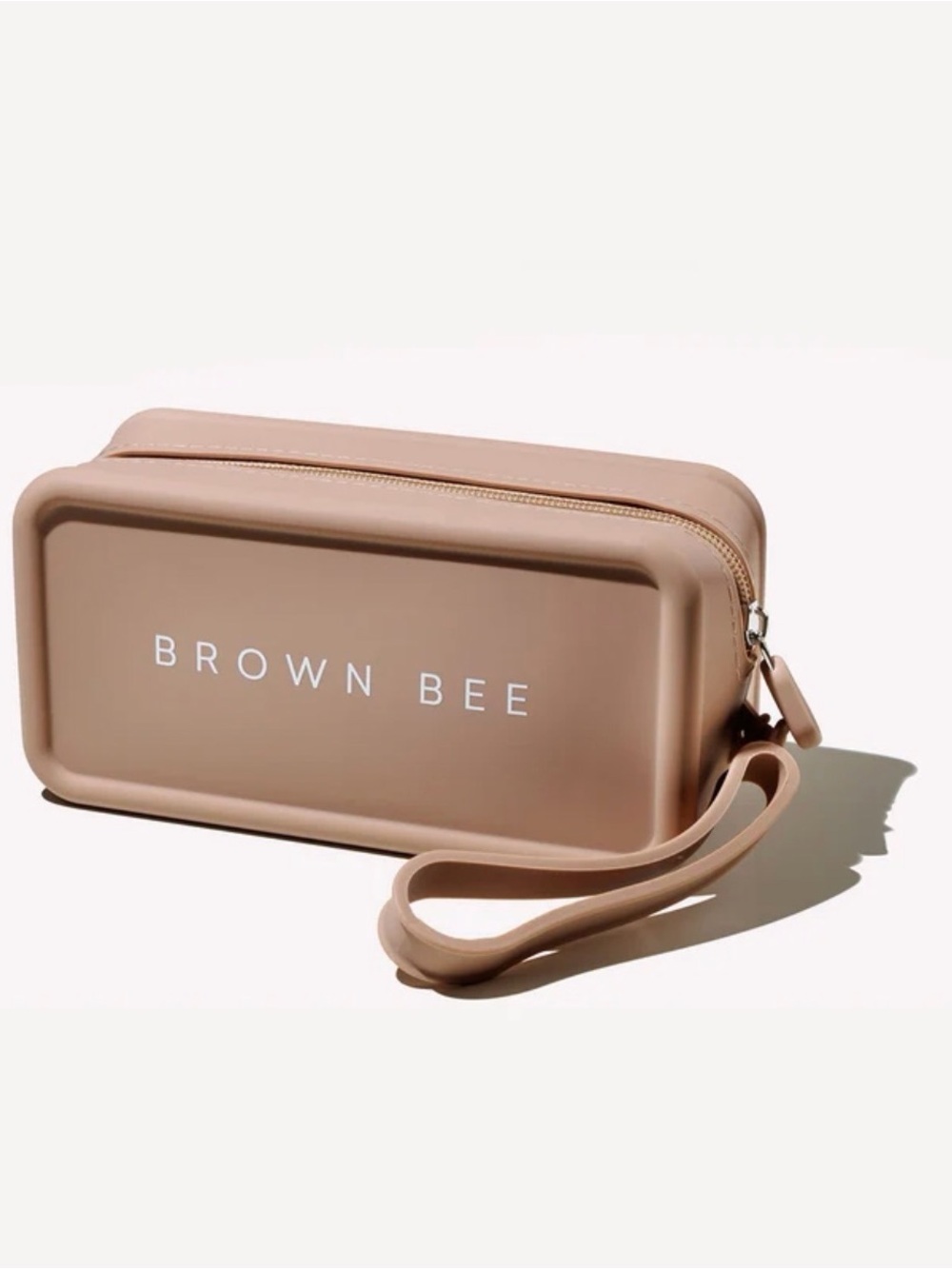 Brown Bee Silicone Beauty Bag Pouch